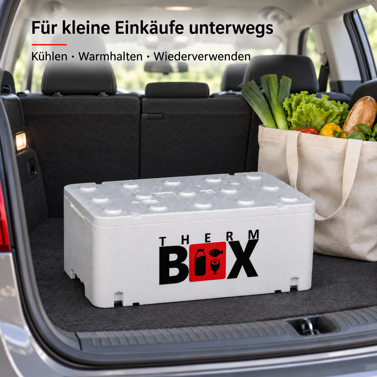 THERM BOX 18WL Styroporbox 18 Liter Innen 45,8x25,8x15,6cm Wandstärke: 2,1cm