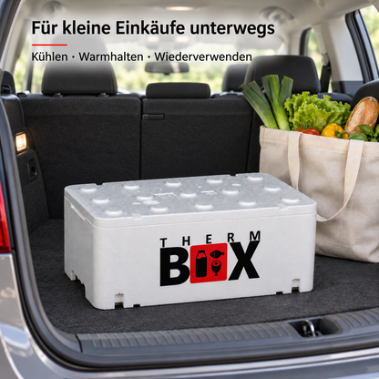THERM BOX 18WL Styroporbox 18 Liter Innen 45,8x25,8x15,6cm Wandstärke: 2,1cm