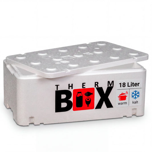 THERM BOX 18WL Styroporbox 18 Liter Innen 45,8x25,8x15,6cm Wandstärke: 2,1cm
