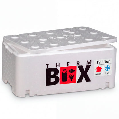 THERM BOX 20WL Styroporbox 20 Liter Innen: 45,8x25,8x17,1cm Wandstärke: 2,1cm