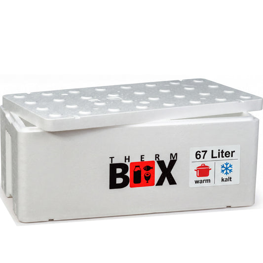 THERM BOX 67WL Styroporbox 67 Liter Innen 73,8x33,8x27,8cm Wandstärke: 3cm