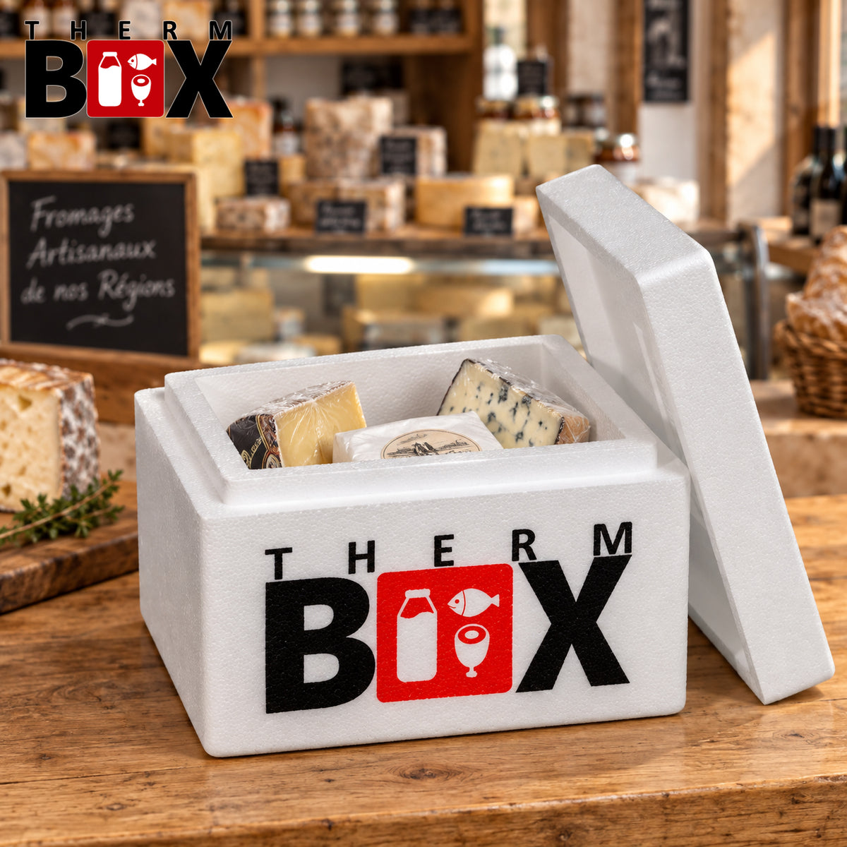 THERM BOX 4W Styroporbox 3,6 Liter Innen: 20x15x12cm Wandstärke: 3cm