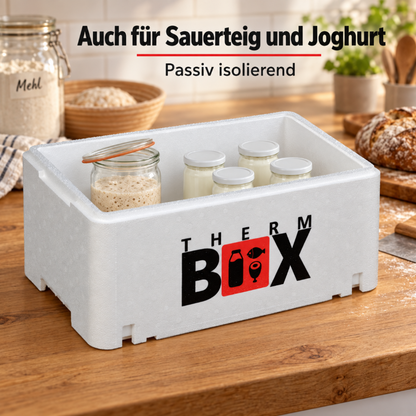 THERM BOX 20WL Styroporbox 20 Liter Innen: 45,8x25,8x17,1cm Wandstärke: 2,1cm