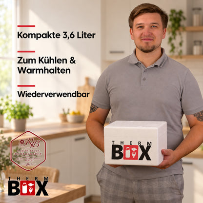 THERM BOX 4W Styroporbox 3,6 Liter Innen: 20x15x12cm Wandstärke: 3cm